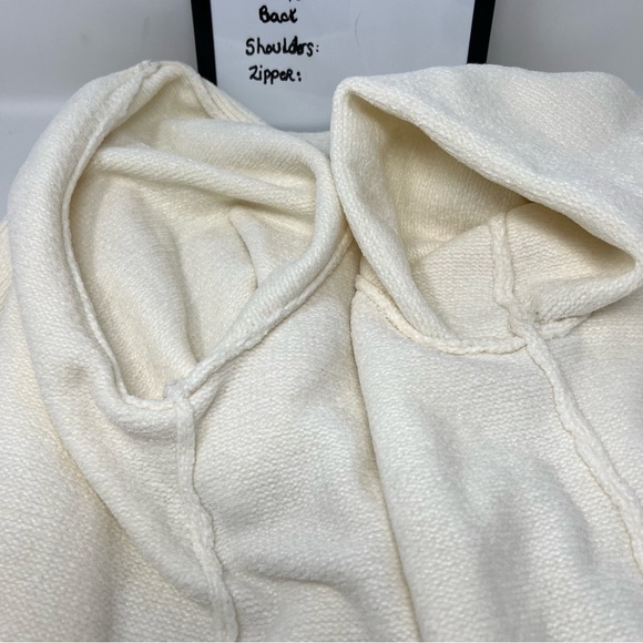 Lands End Ivory Chenille Open Front Cardigan Sweater Size 2X 20 22 Heavy Weight - Picture 10 of 11